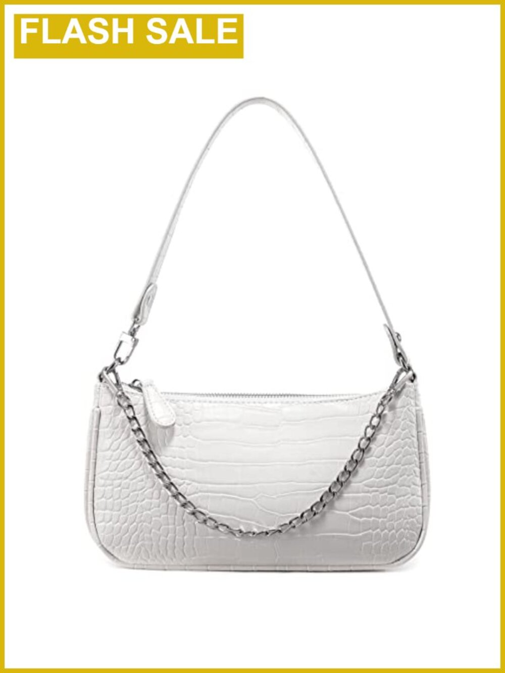 PU Leather Crocodile Pattern Small Tote Shoulder Bag